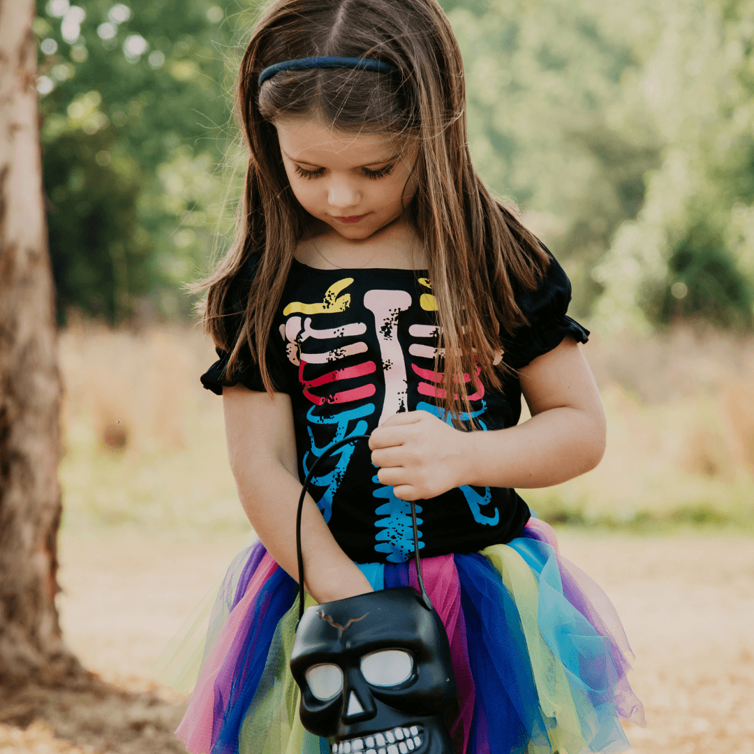 Halloween Skeleton Multicolour with Tutu Dress Up Not specified 