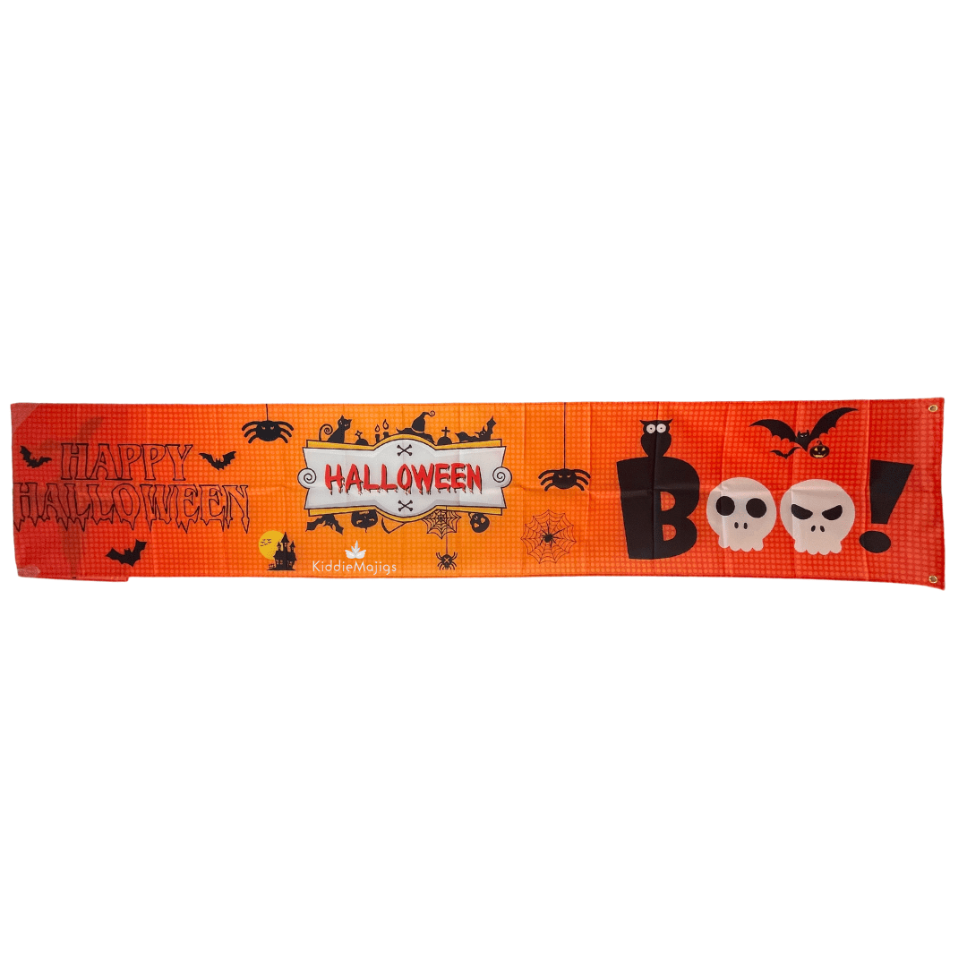 Happy Halloween Banner - Bat Orange Halloween Not specified 