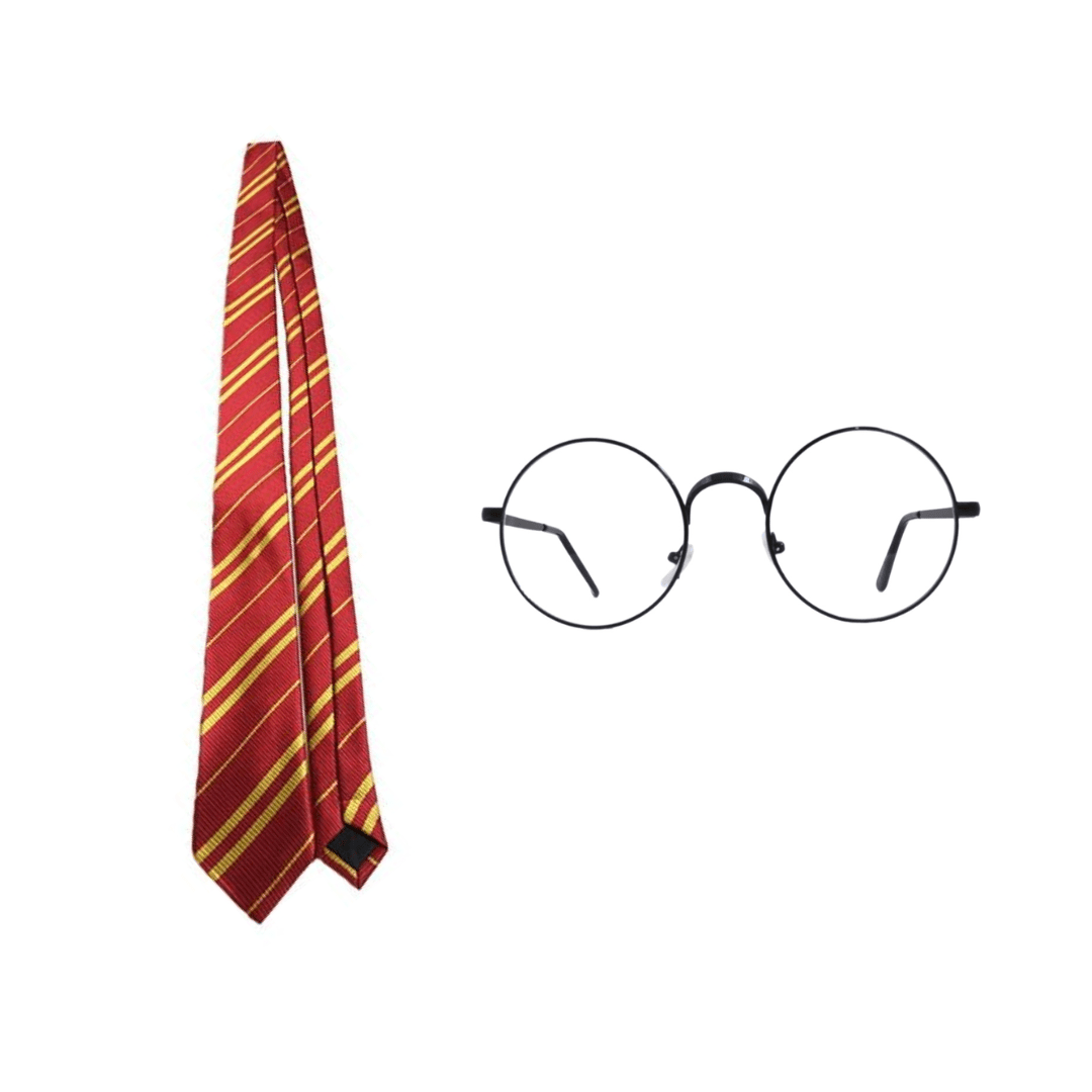 Harry Potter Inspired Metal Glasses & Tie Dress Up Not specified 