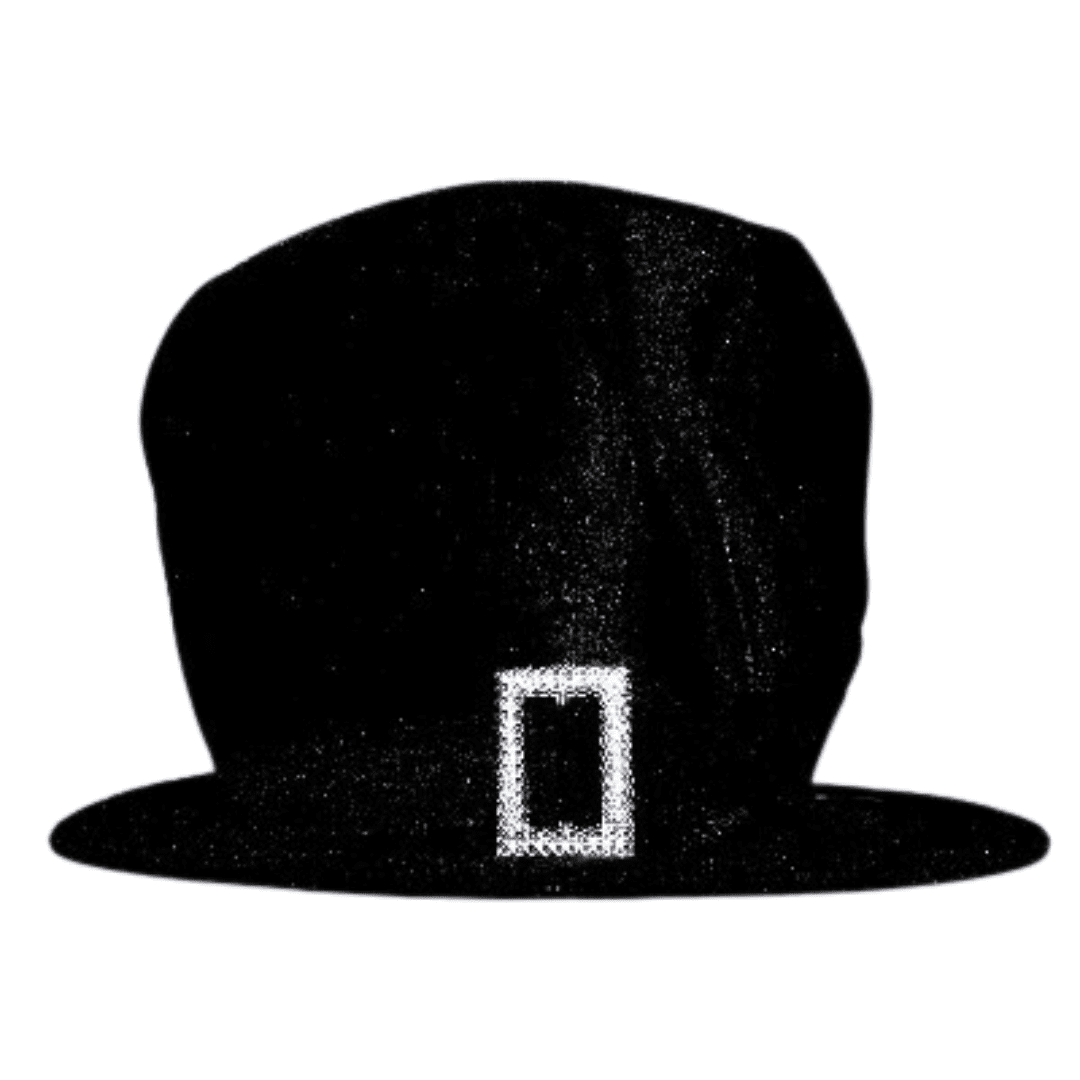 Hat Mad Hatter Black with Buckle Halloween Not specified 