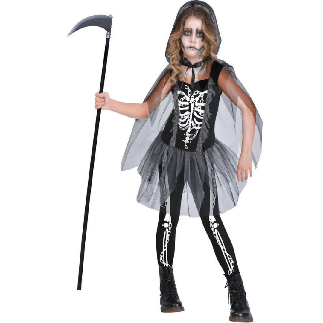 Instant Costumes Girls Grim 10-12yrs (No Weapon) Halloween Not specified 