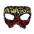 Leopard Print Mask - Gold & Red Dress Up Not specified 