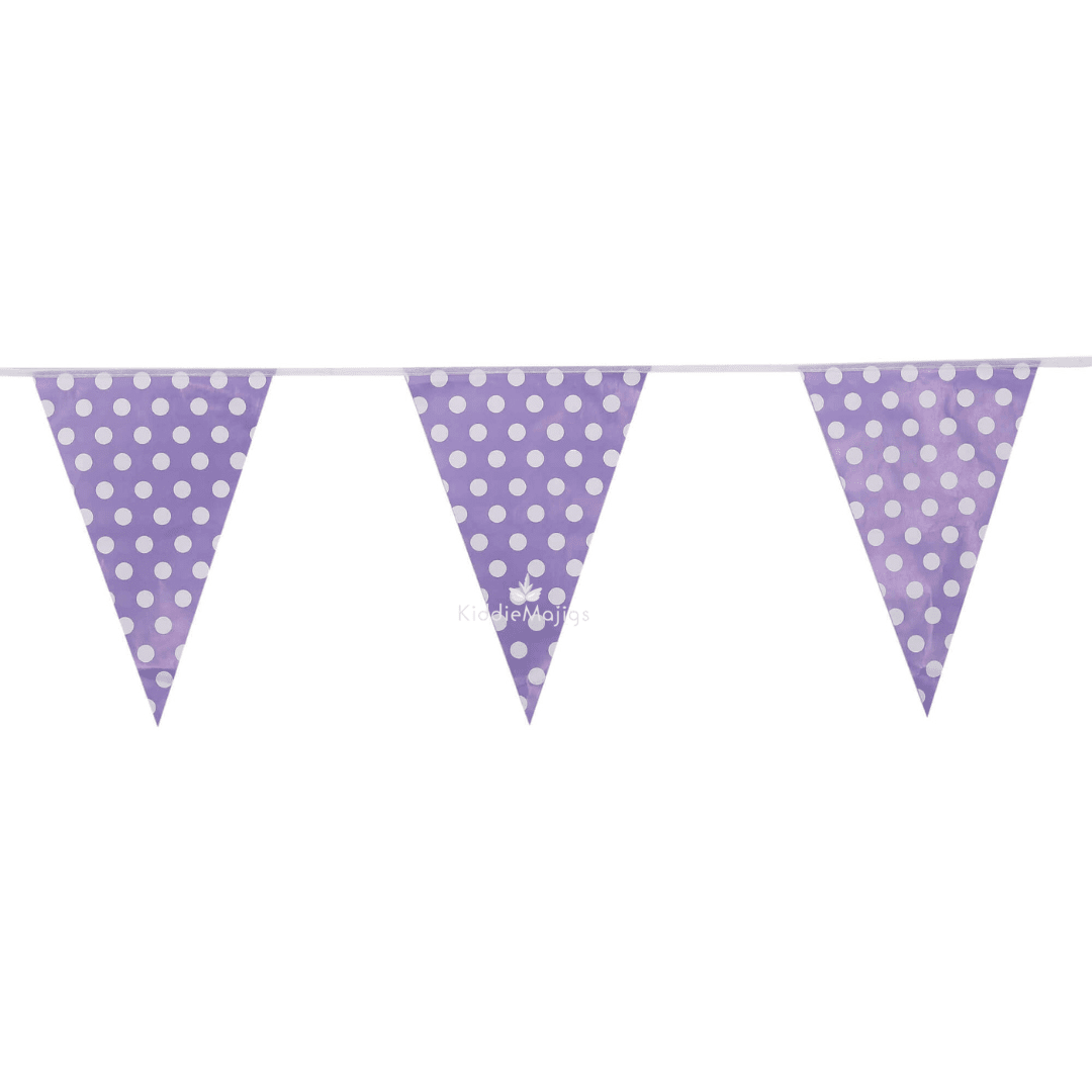 Light Purple Polka Dot Bunting Parties Not specified 