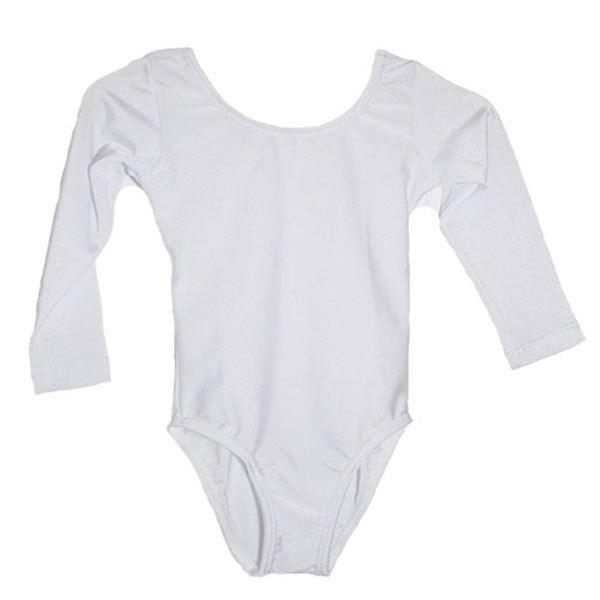 Long Sleeve White Leotard Ballet Not specified 