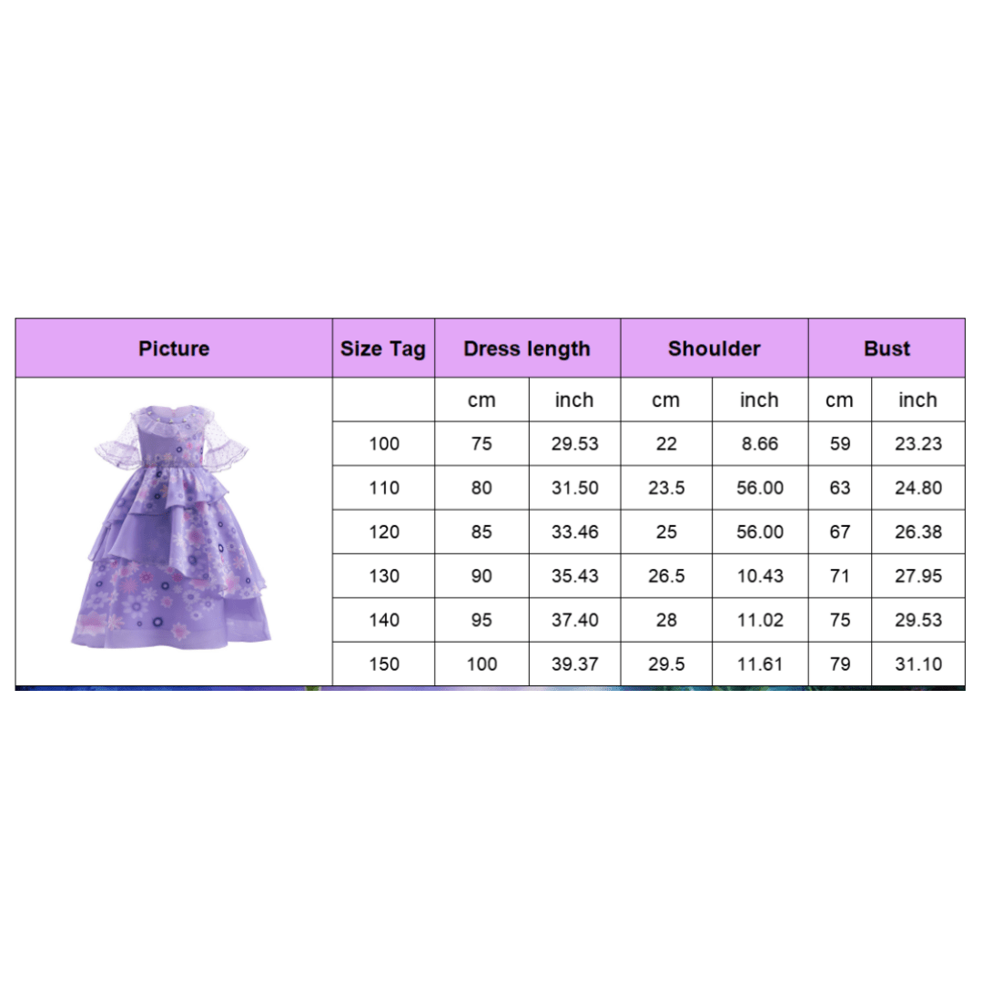 Magical Family Purple Floral Dress Sheer Sleeve Dress Up Not specified 