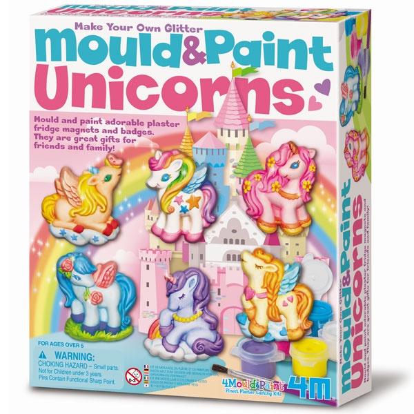 Mould and Paint Glitter Unicorns Toys 4M 