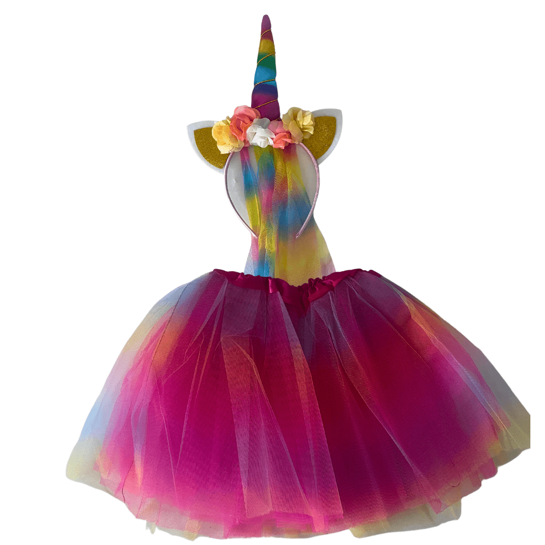Multicoloured Unicorn Tutu Set (Age 3-6) Dress Up Not specified 
