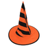 Orange & Black Striped Witch Hat Dress Up Not specified 