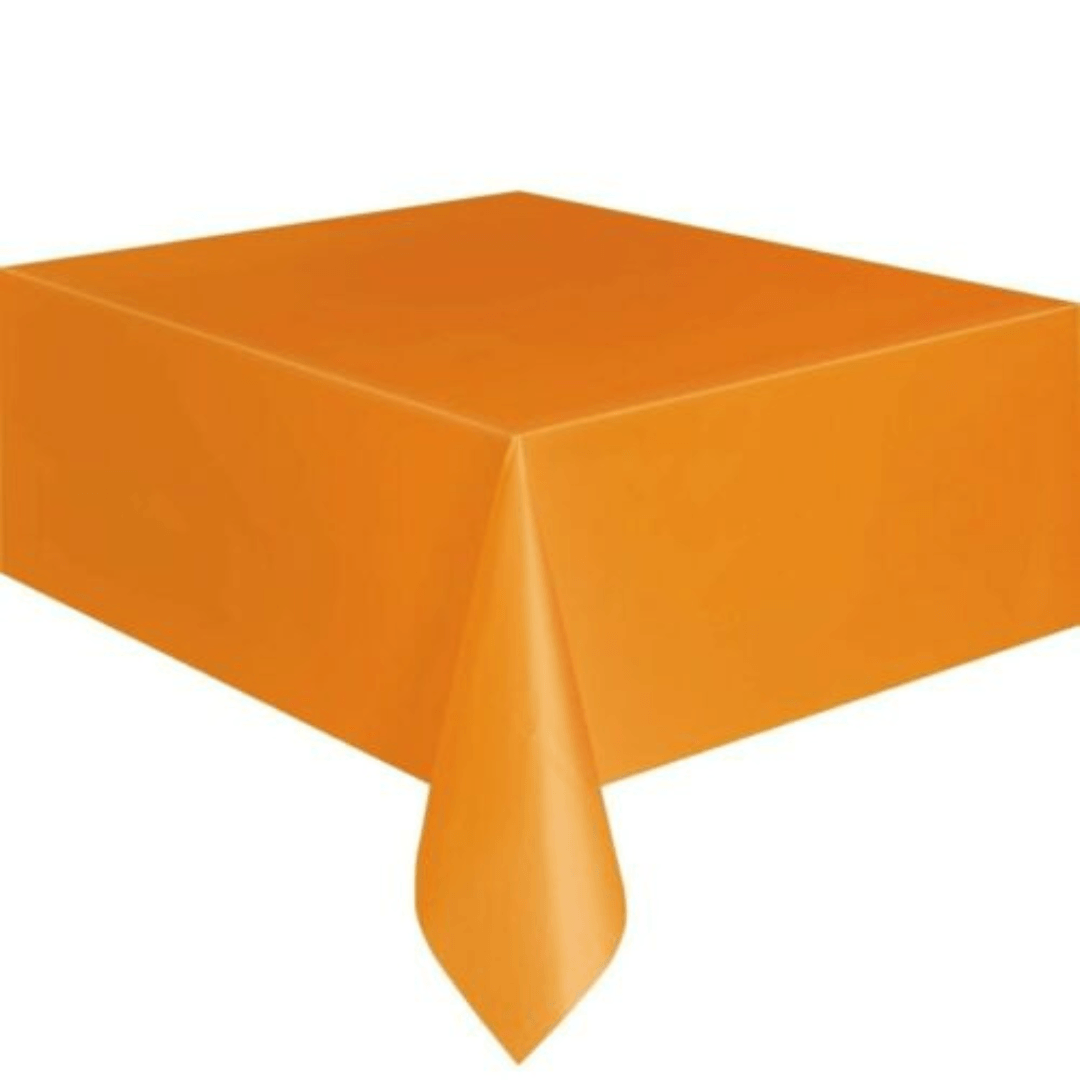 Orange Plastic Tablecover Parties Not specified 