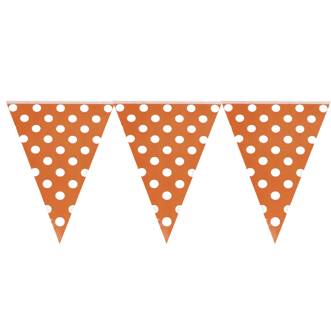 Orange Polka Dot Bunting Parties Not specified 