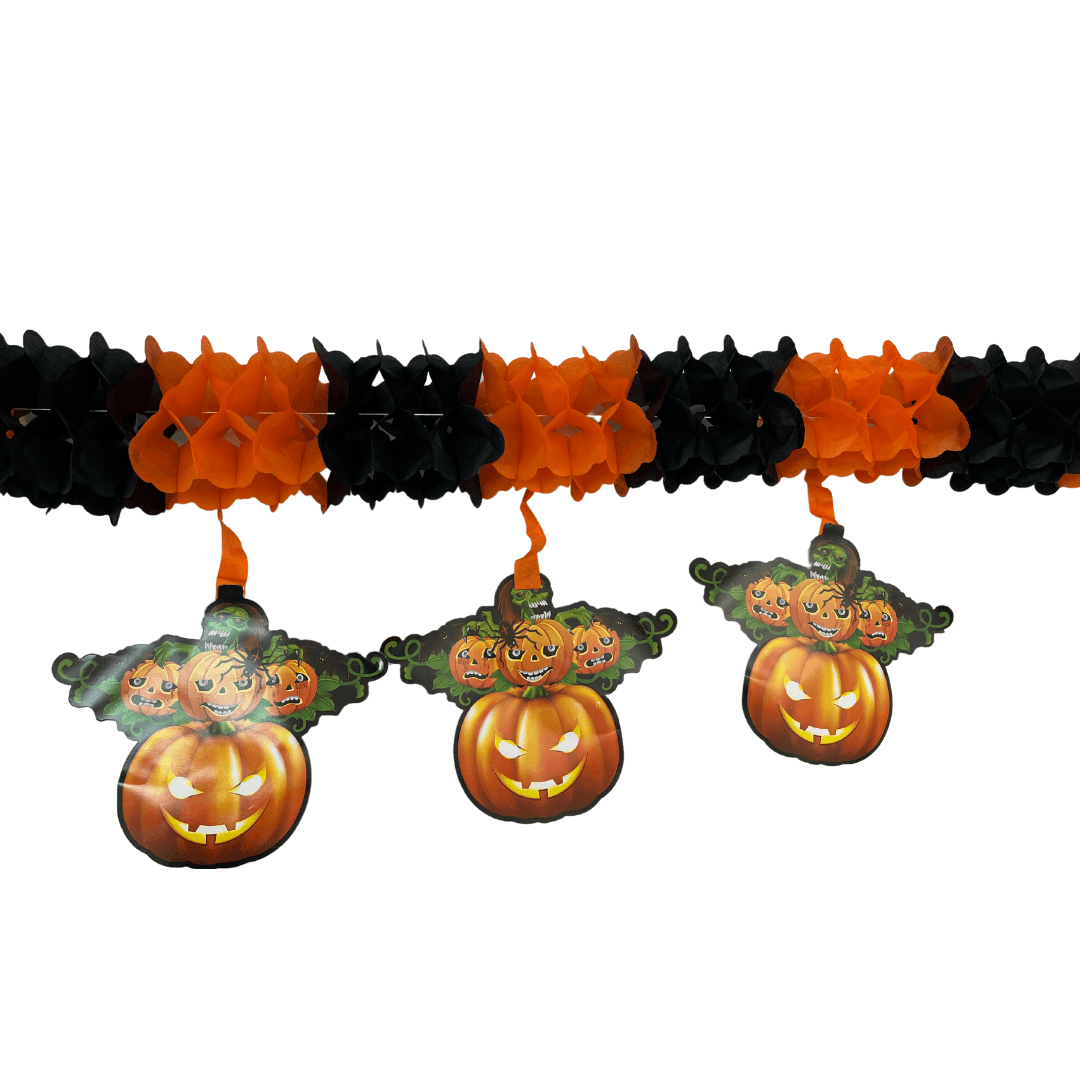Paper Deco Pumpkin Bunting 2.7M Long Parties Not specified 