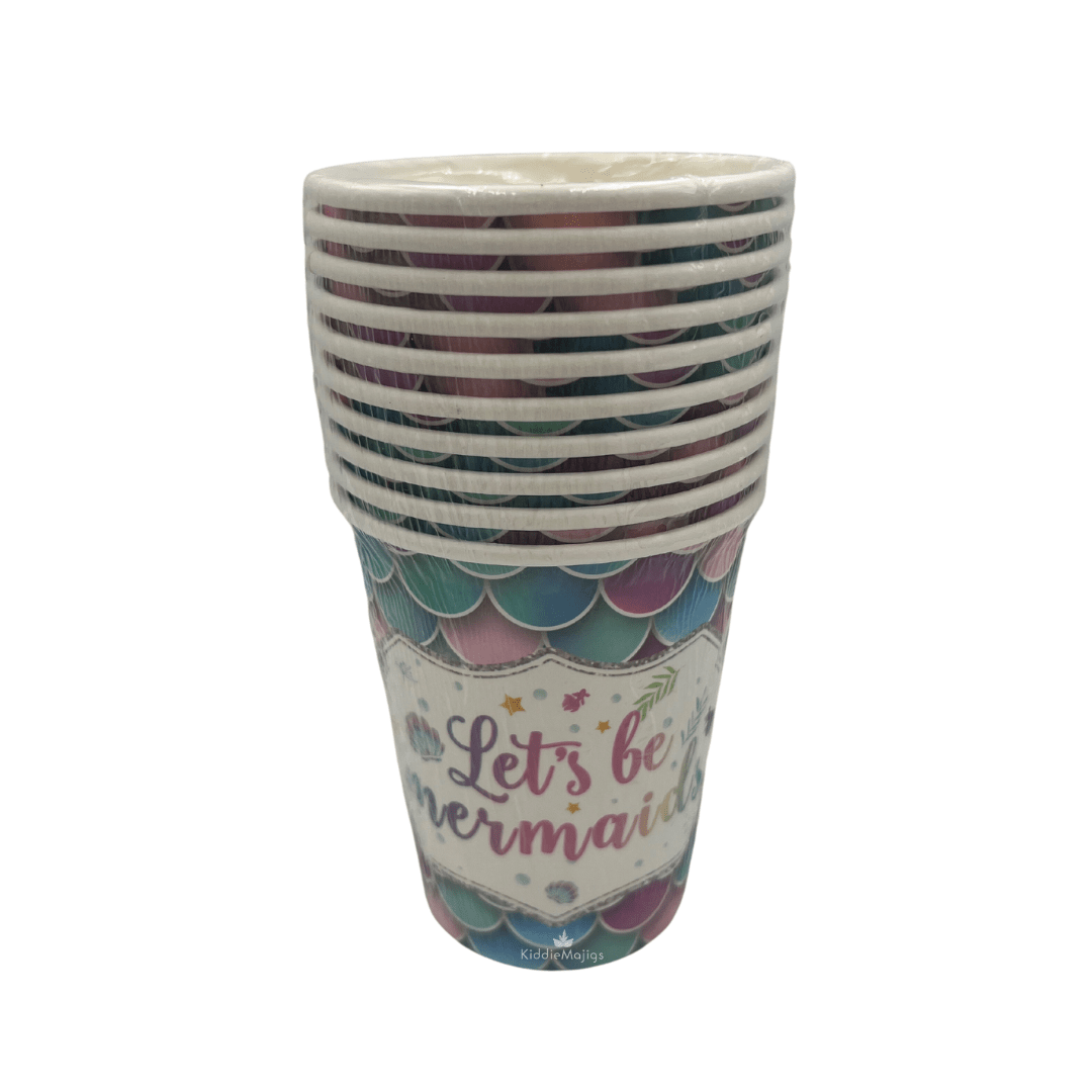 Paper Party Cups Let's Be Mermaids 10pc Parties Not specified 