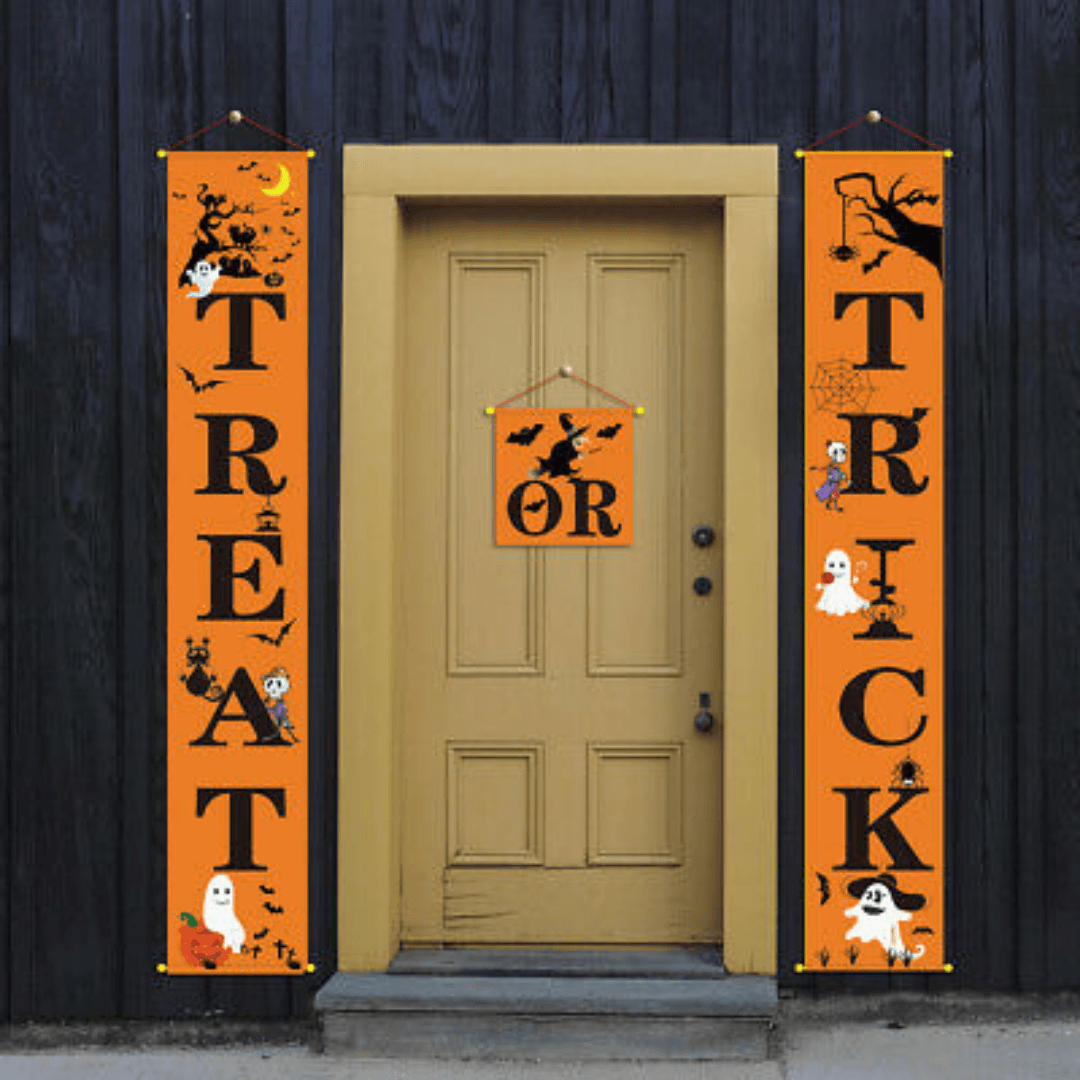 Party Banner Trick or Treat Orange Halloween Not specified 