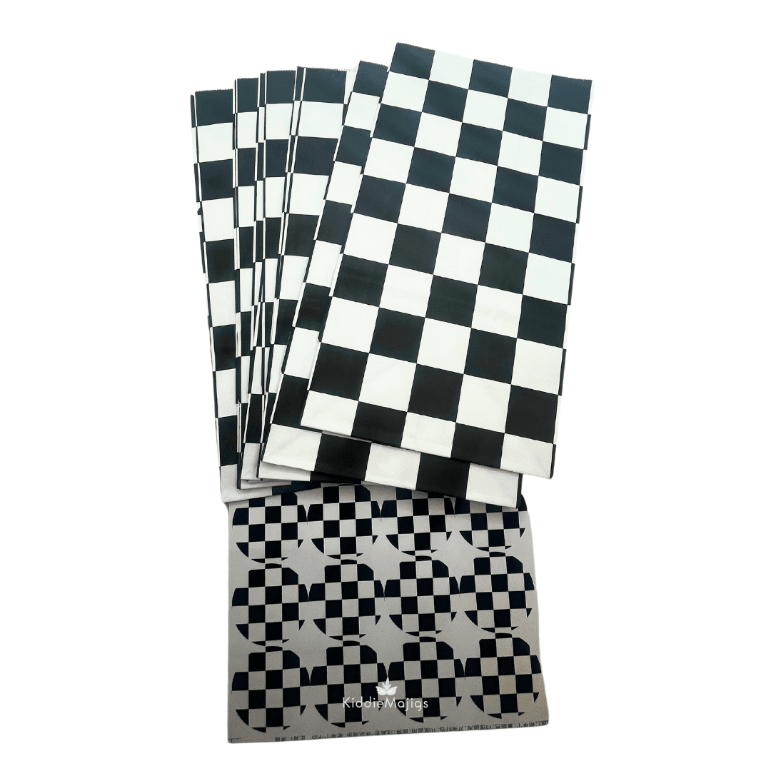 Party Paper Bag 12pc - Checkered Parties Not specified 