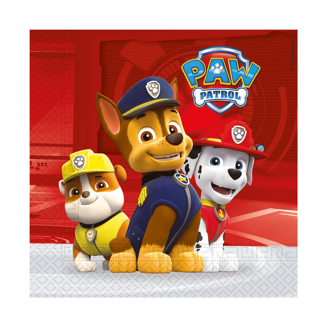 Paw Patrol Ready For Action Two Ply Napkin 33x33CM Parties Not specified 