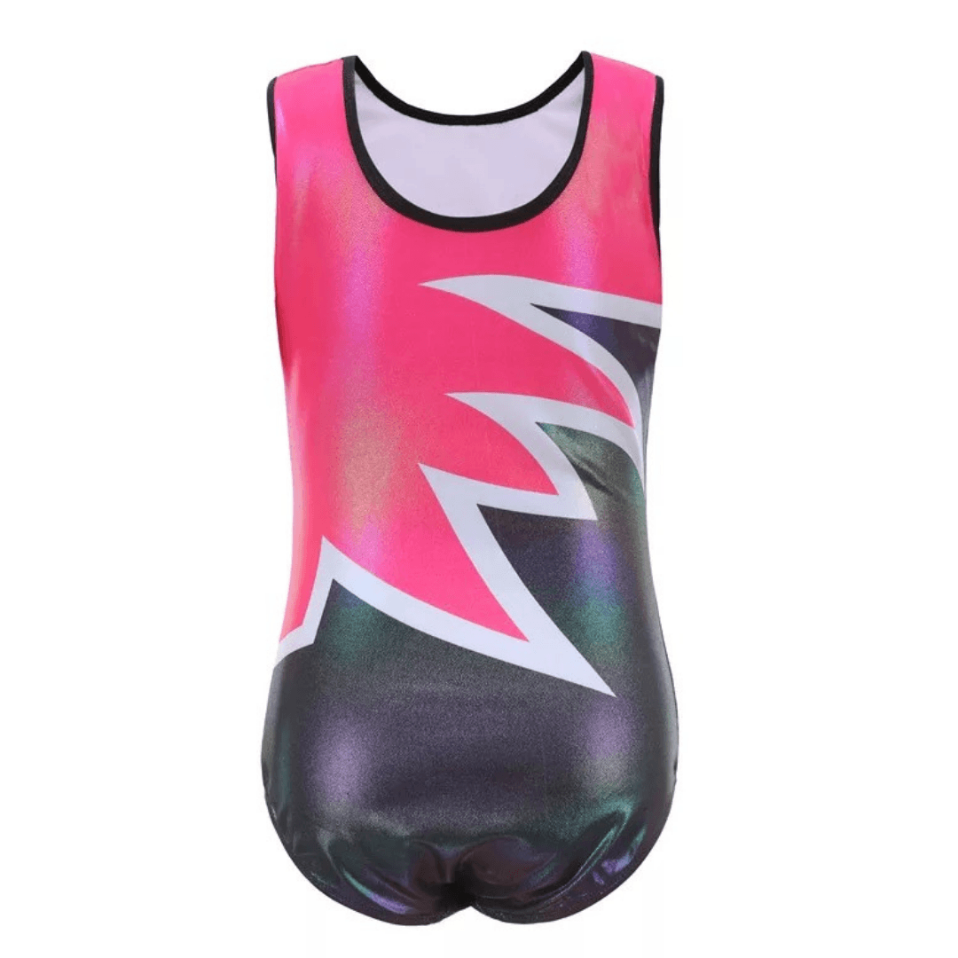 Pink Black Flame Sleeveless Leotard Ballet Not specified 