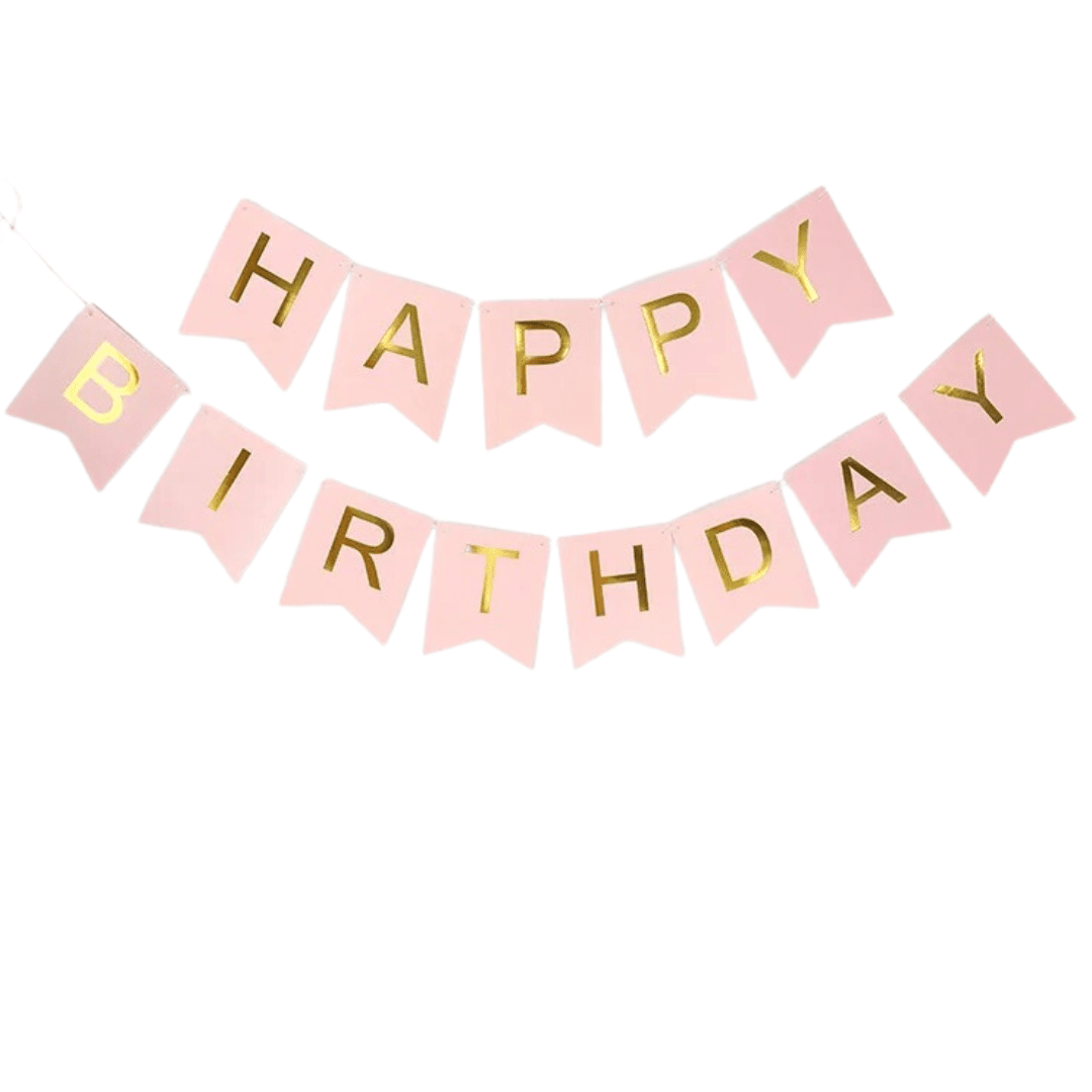 Pink Happy Birthday Banner 3m Parties Not specified 
