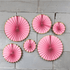 Pink Party Paper Fans Gold Trim Parties Not specified 