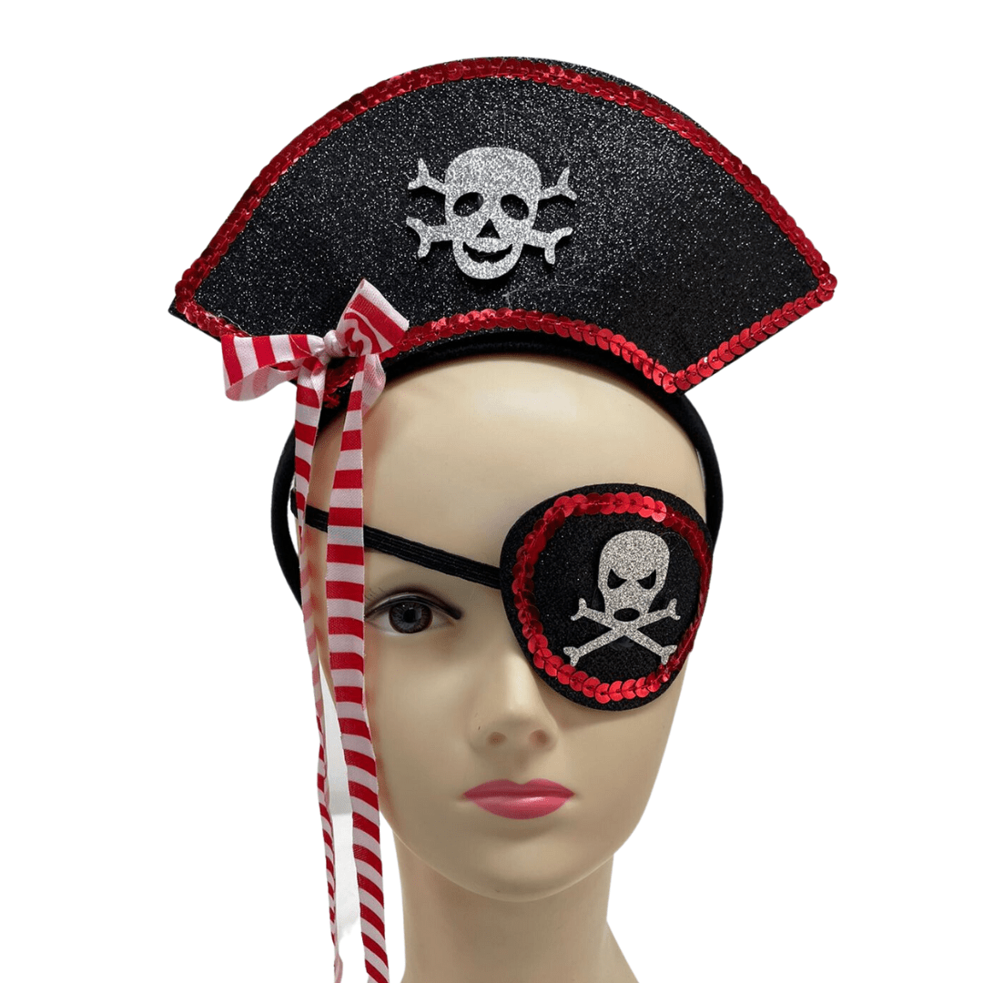Pirate Aliceband - Black & Red Dress Up Not specified 