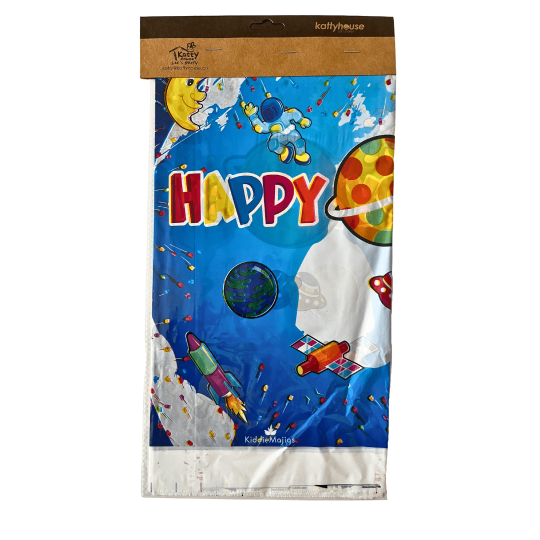 Plastic Table Cover Happy Birthday Space Parties Not specified 