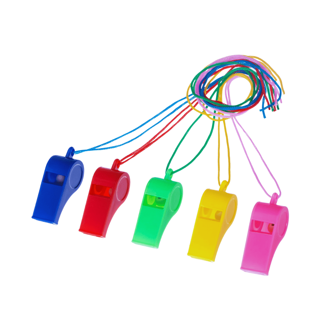 Plastic Whistles Plain Colour Toys Not specified 