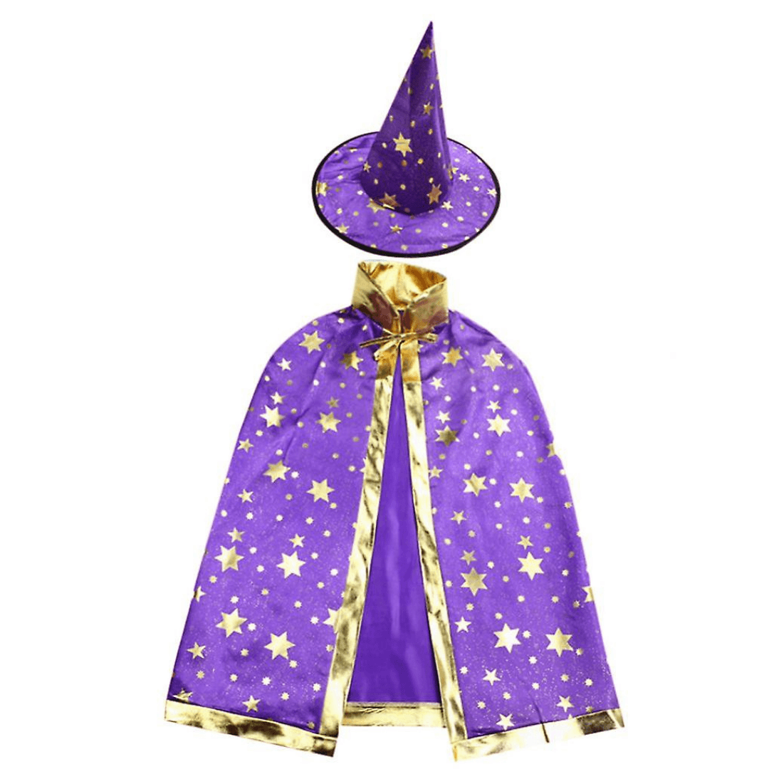 Purple Halloween Witch Cape Set Halloween Not specified 