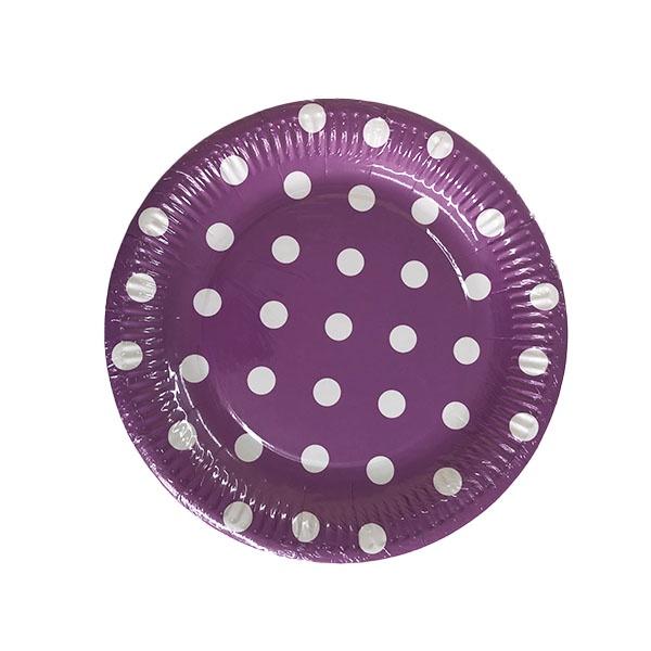 Purple Polka Dot Plates Parties Not specified 