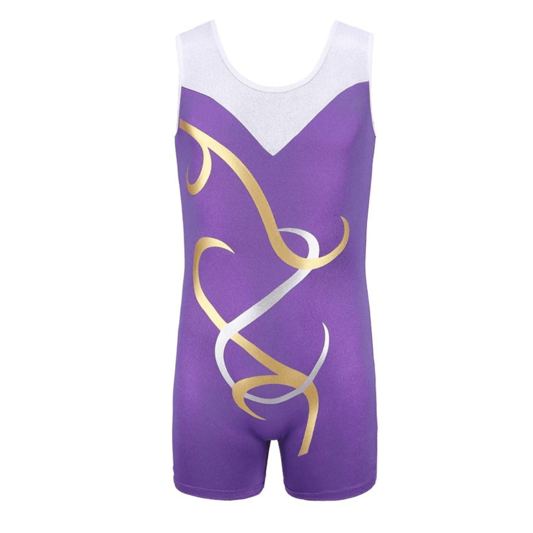 Purple Unitard with Gold Detail Ballet Not specified 