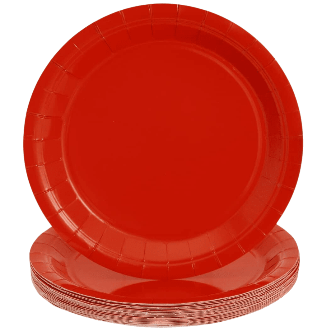 Red Paper Plates Parties Not specified 
