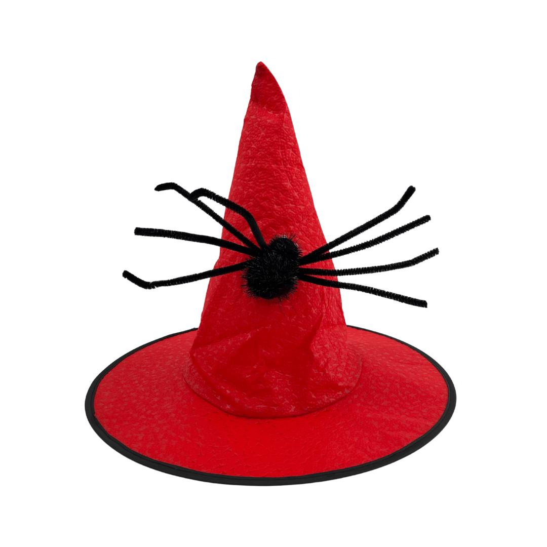 Red Witch Spider Hat Halloween Not specified 