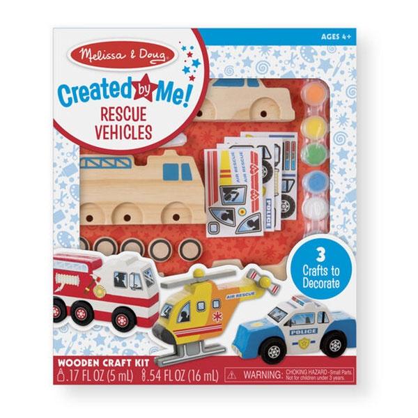 Rescue Vehicle Set Decorate Your Own Toys Melissa & Doug 