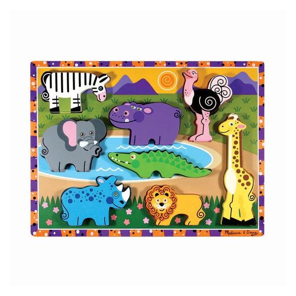 Safari Chunky Puzzle 2 Toys Melissa & Doug 