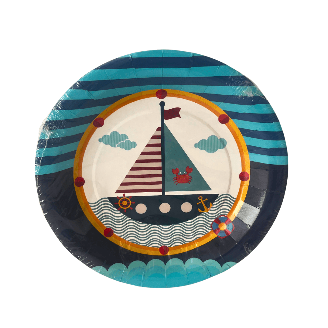 Sailing Boat Paper Plates 10pc Parties Not specified 
