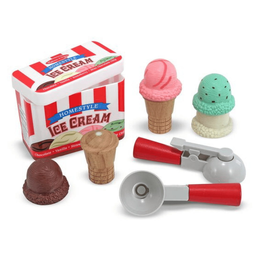 Scoop and stack ice cream cone set Toys Melissa & Doug 