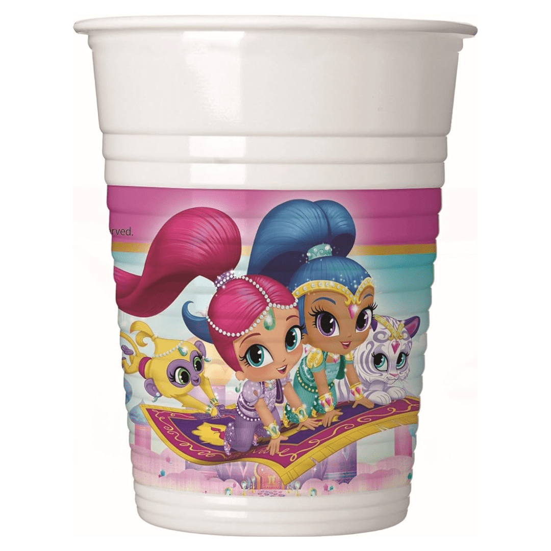 Shimmer & Shine Glitter Friends Plastic Cups 8pc Parties Not specified 