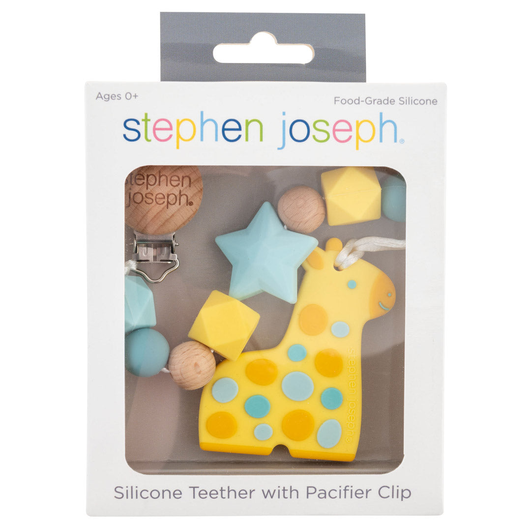 Silicone Pacifier Clip Giraffe Toys Stephen Joseph 
