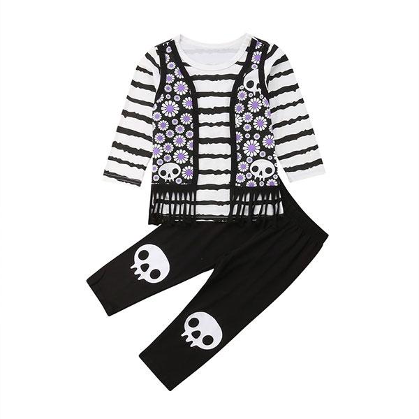 Skull Halloween Set Striped Clothing Not specified 