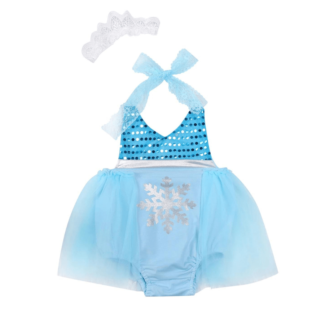 Snowflake Princess Romper Dress Up Not specified 