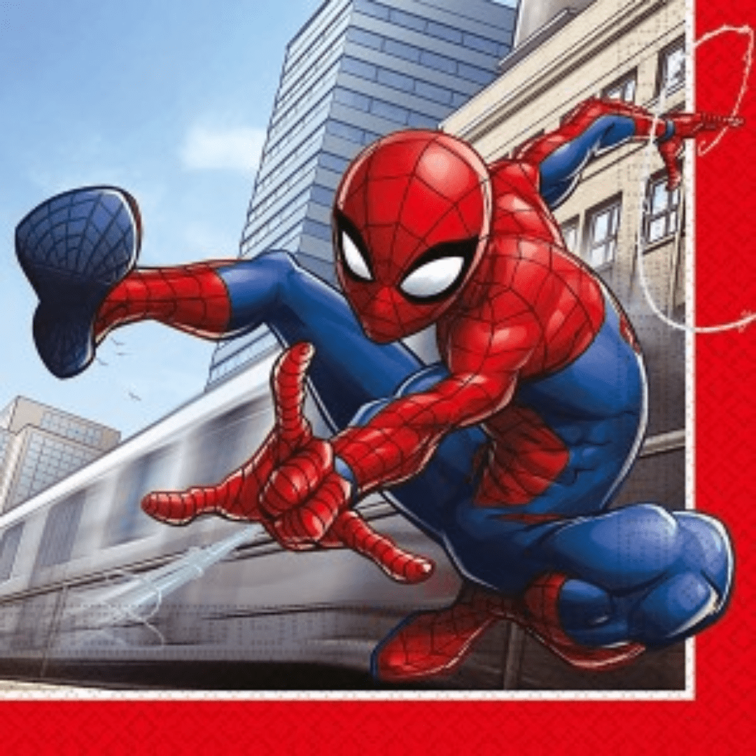 Spiderman Crime Fighter 2PLY Napkins 33x33CM 20PC Parties Marvel 