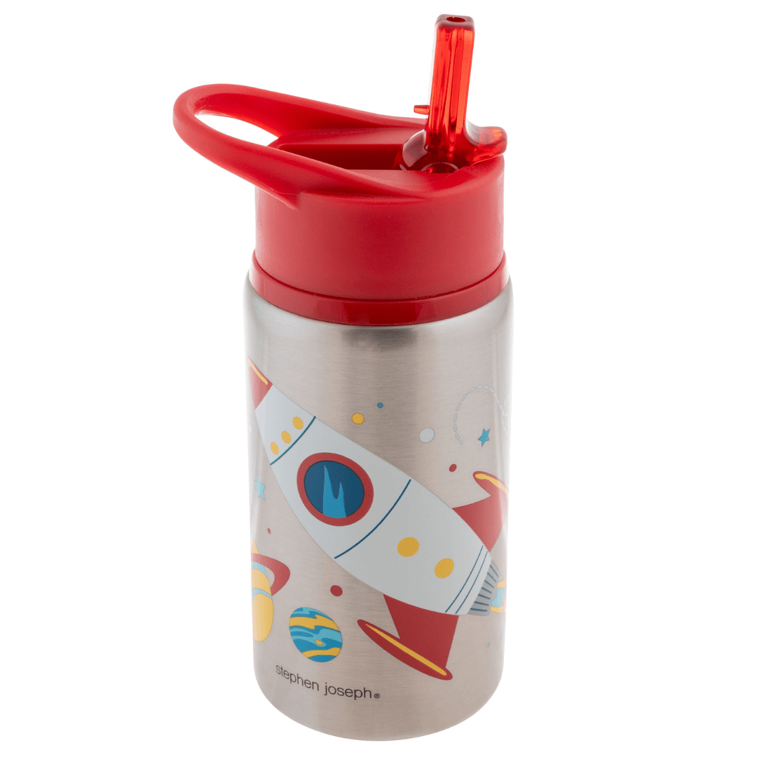 Stainless Steel Water Bottle Space Stationery Stephen Joseph 