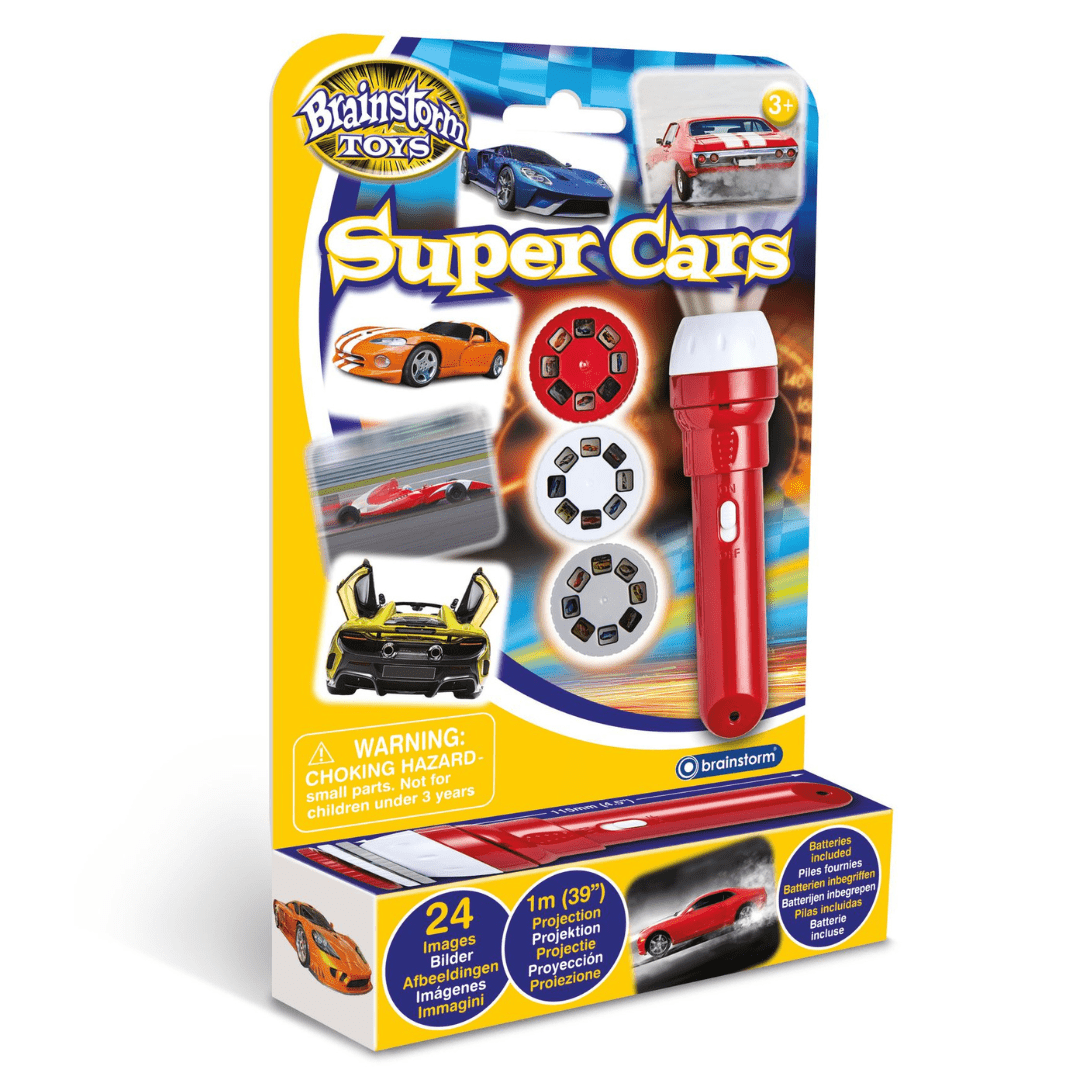 Super Cars Torch and Projector Toys Brainstorm 