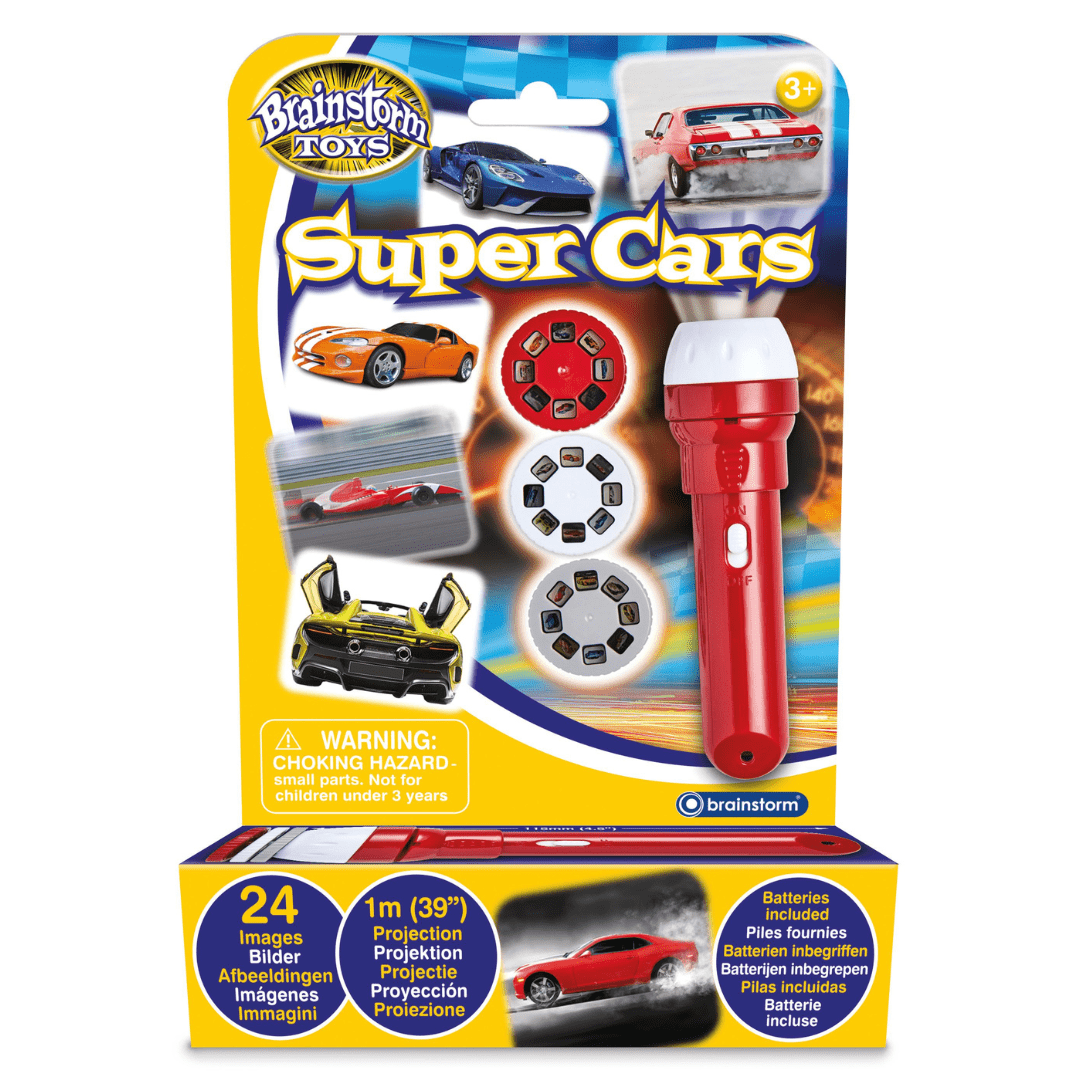 Super Cars Torch and Projector Toys Brainstorm 