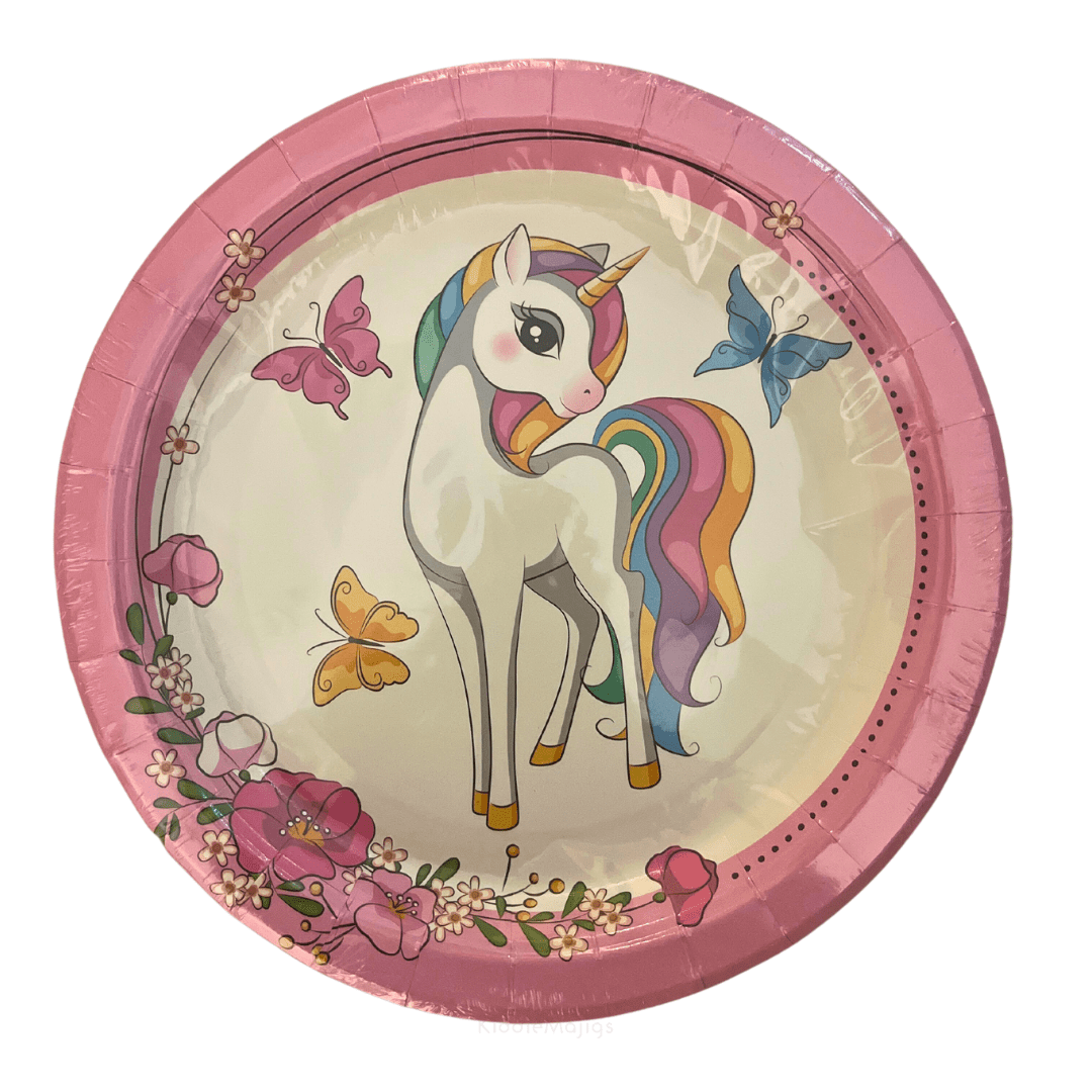 Unicorn Butterflies Paper Plates 10Pc Parties Not specified 