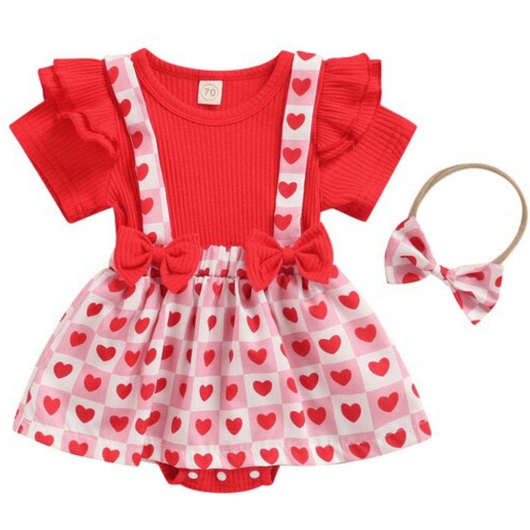 Valentine Romper with Headband Dress Up Not specified 