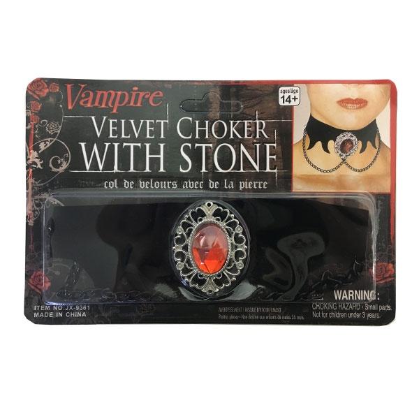 Vampire Velvet Choker with Stone Dress Up Not specified 