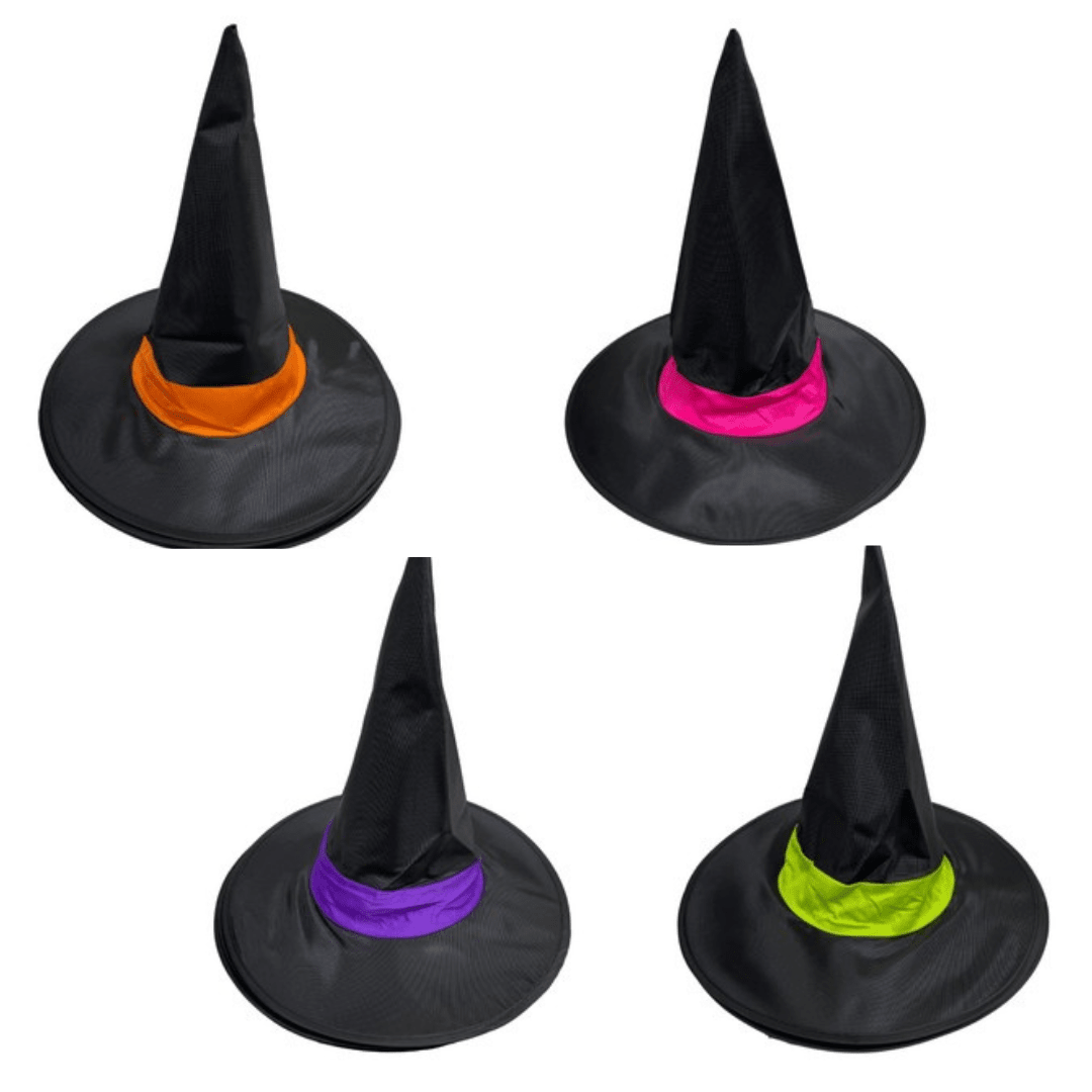 Witch Hat with Neon Band Dress Up Not specified 