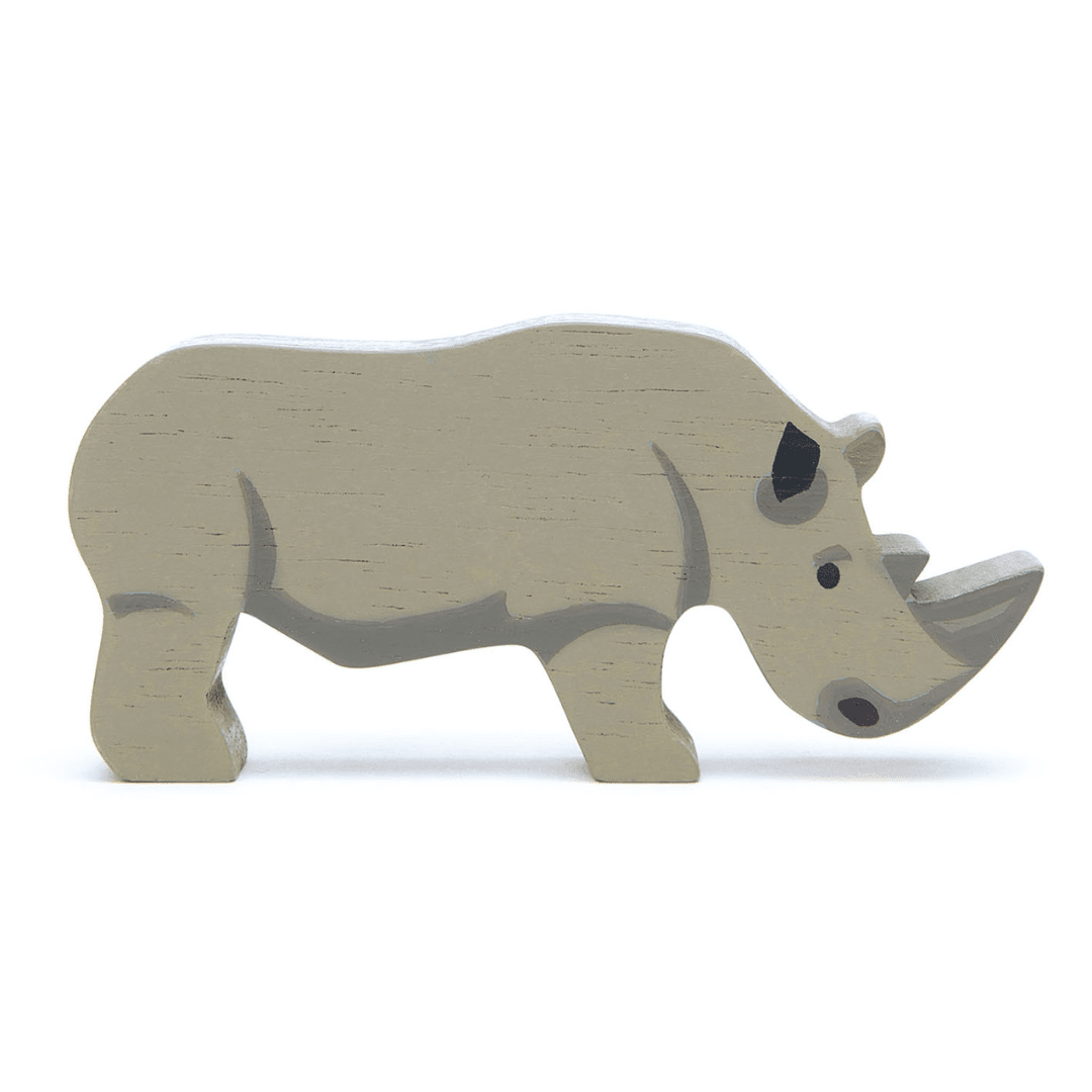 Wooden Rhinoceros Toys Tender Leaf 