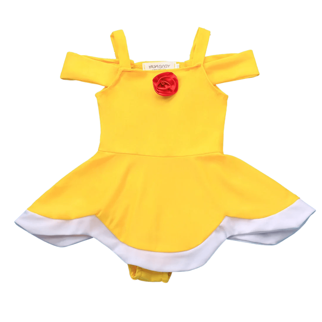 Yellow Princess Swimming Costume